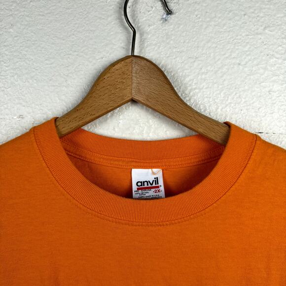 Vintage Tennessee Vols Shirt 2XL Orange Short Sleeve Grandpa Embroidered USA 90s - Picture 2 of 6